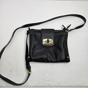 Vintage Crossbody Purse Has 3 Inside Compartments Black